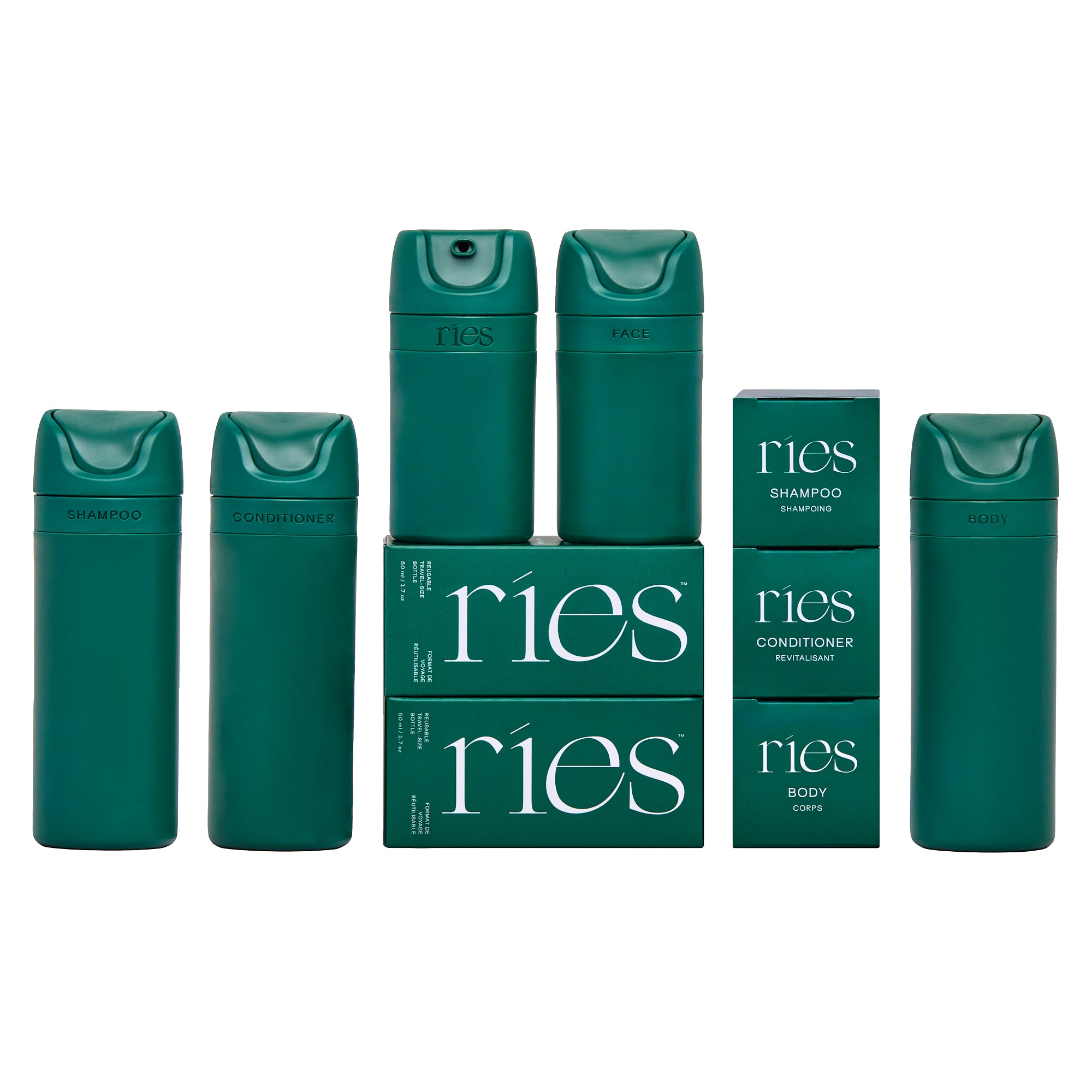 The Ries Beauty Complete Essential Reusable Travel Size Set